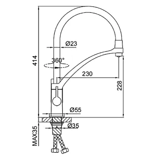 Смеситель для кухни Frap F4369 хром